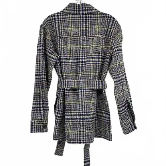 Pendleton Blue Green Plaid Wool Belted Shacket | Women’s S Regular - Picture 2 of 6